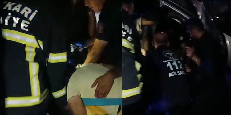 Köpeğe çarpmamak için frene basınca kaza yaptı