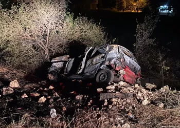 Erbaa’da otobüsle otomobilin çarpıştı