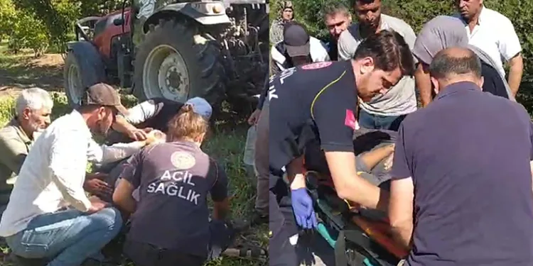 D-140’da otomobil ile traktör çarpıştı