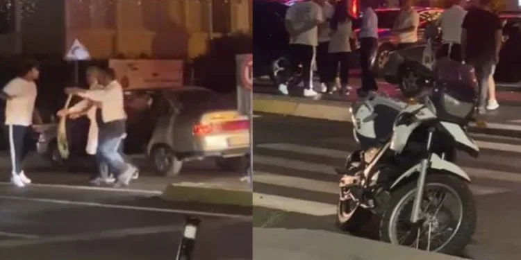 Valeler ve araç sürücüsü arasında sopalı kavga