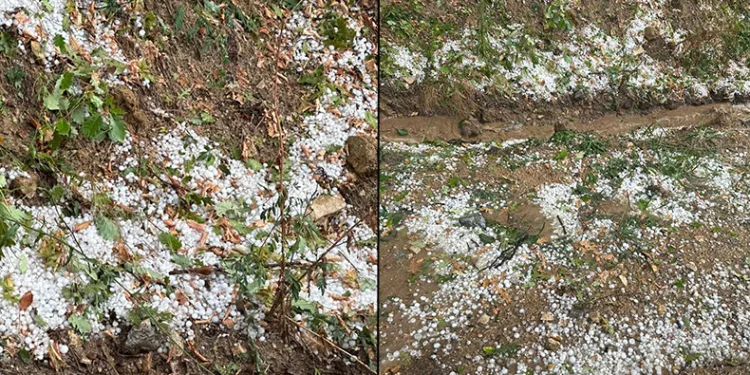 Bursa’da aniden bastıran dolu hayatı felç etti