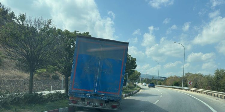 Direksiyon başında fenalaşan sürücü orta refüje çıktı