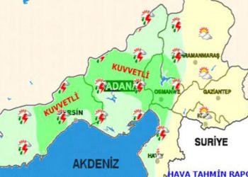 Doğu Akdeniz’de kuvvetli yağış uyarısı