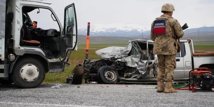 Erzurum jandarma bölgesinde bir ayda 20 trafik kazası