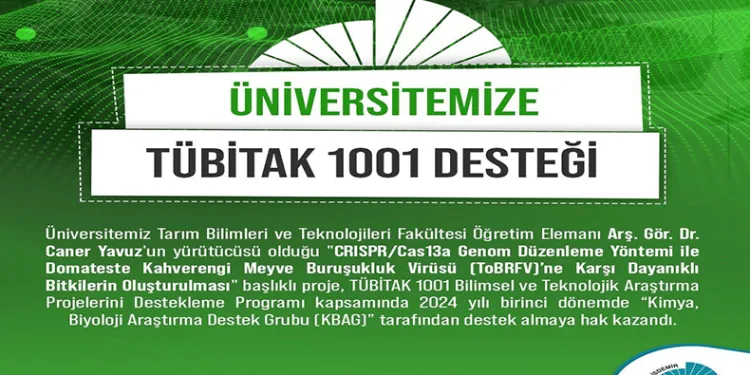 Domates virüsü projesi desteklenmeye hak kazandı