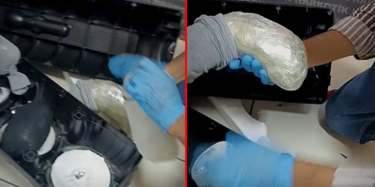 Batman’da kargo şirketinde hoparlöre gizlenmiş uyuşturucu ele geçirildi