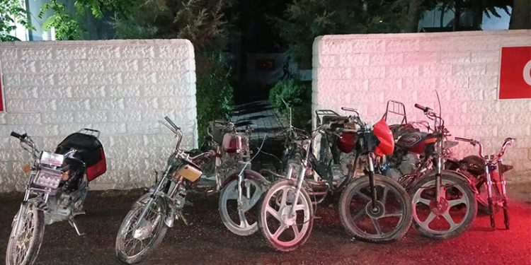 Şanlıurfa’da 7 motosiklet ele geçirildi