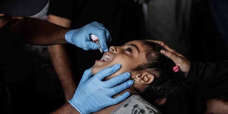 Gazze’de çocuk felci aşı kampanyasının ilk aşaması tamamlandı