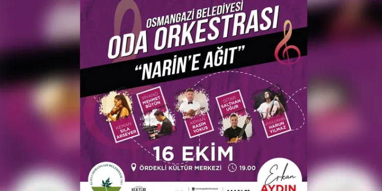 Oda Orkestrası Konseri, Narin’e Ağıt temasıyla gerçekleştirilecek