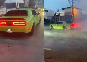 Bursa’da cadde üzerinde drift kamerada