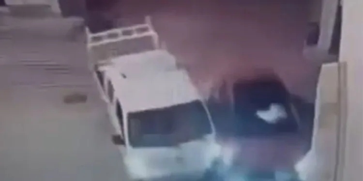 Bursa’da kamyonet ile otomobilin çarpıştığı kaza kamerada