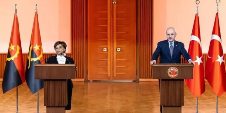 TBMM Başkanı Kurtulmuş, Angola Ulusal Meclis Başkanı Cerqueira ile görüştü