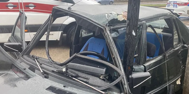 Bolu’daki feci kaza kamerada: Baba-kız yaralandı