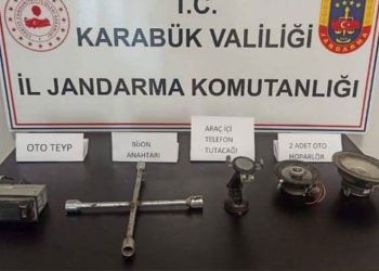 Otodan hırsızlık yapan zanlı yakalandı