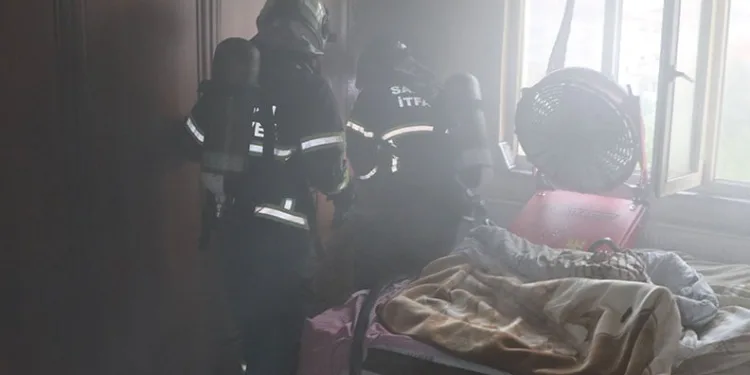 Samsun’da apartman dairesinde yangın