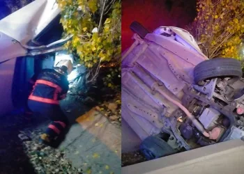 Virajı alamayan otomobil karşı yöndeki araçla kafa kafaya çarpıştı, sıkışan yaralıları itfaiye kurtardı