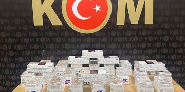 Gümüşhane’de kaçak tütünle doldurulmuş 6 bin 450 adet dolu makaron ele geçirildi