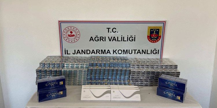 Ağrı’da 3500 paket kaçak sigara yakalandı
