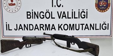 Bingöl’de 6 tüfek ele geçirildi