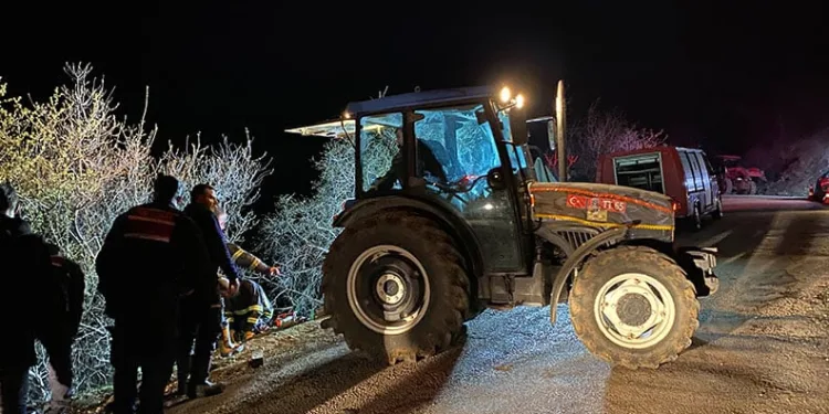 Uçuruma yuvarlanan traktörün altında kalan sürücü hayatını kaybetti