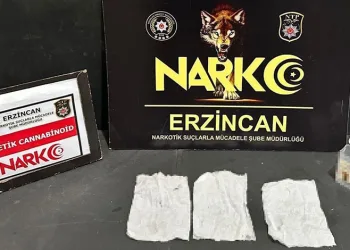 Erzincan’da bir miktar uyuşturucu ele geçirildi