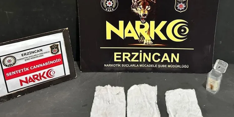 Erzincan’da bir miktar uyuşturucu ele geçirildi