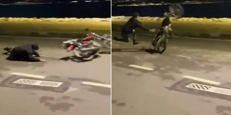 Motosiklet şovu kötü bitti