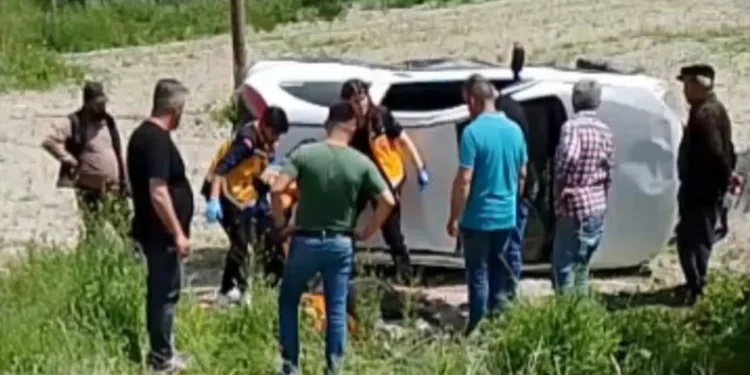 Burdur’da şarampole devrilen otomobilin sürücüsü ağır yaralandı