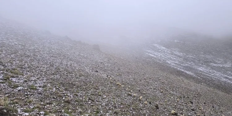 Başkale’de yüksek kesimlere kar yağdı