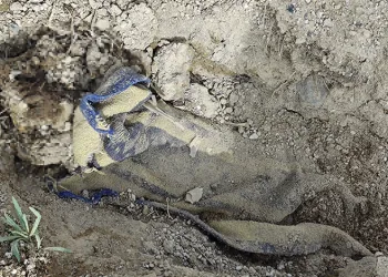 Boş arazide battaniyeye sarılarak gömülmüş ceset bulundu