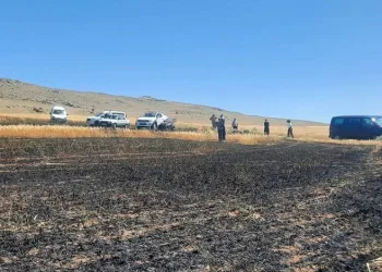 Husumetlisinin tarlasını yaktı