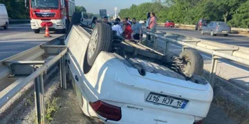 Balıkesir-Bursa kara yolunda trafik kazası