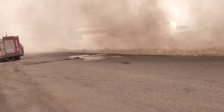Gaziantep’teki anız yangını 10 saat sonra kontrol altına alındı