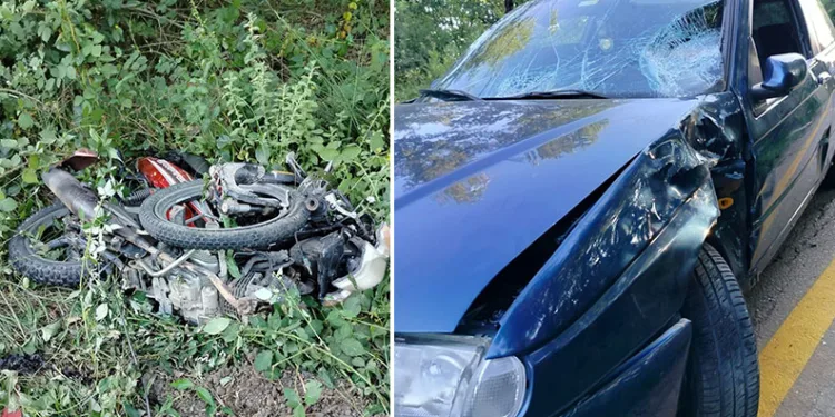 Otomobille çarpışan motosikletin sürücüsü hayatını kaybetti