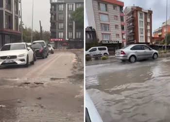 Çanakkale’de kanalizasyonlar taştı sokaklar göle döndü