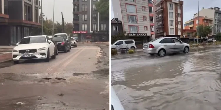 Çanakkale’de kanalizasyonlar taştı sokaklar göle döndü