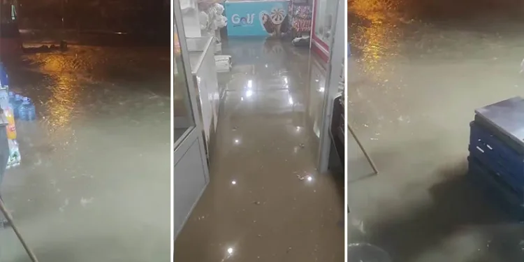 Diyarbakır’da sağanak nedeni ile bazı iş yerlerini su bastı