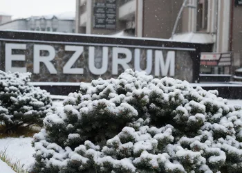 Erzurum güne karla başladı