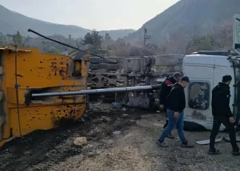 Mardin’de seyir halindeki otomobil alev aldı