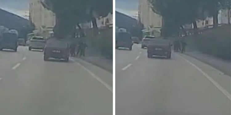 Çocukların üzerine araç sürdü, hiçbir şey olmamış gibi devam etti..