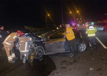 Otobanda feci kaza: 1 yaralı