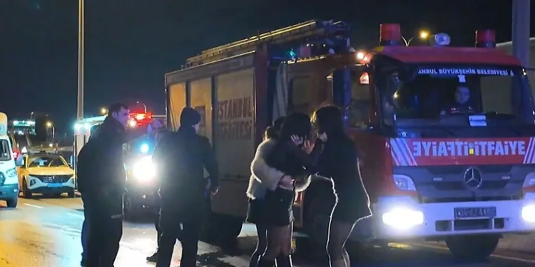 Avcılar’da kaza yerini karıştıran kadınlar kamerada