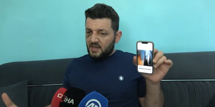 Sarıyer’de elektrikli aracın bataryasında yaşanan parlama kamerada