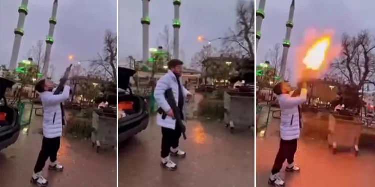 Bursa’da pompalıyla ateş açıp sosyal medyada yayınladı