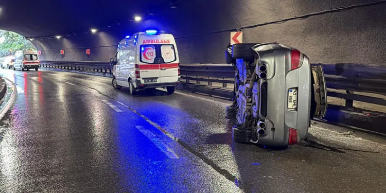 Trabzon Çömlekçi Tüneli’nde kaza: 2 yaralı