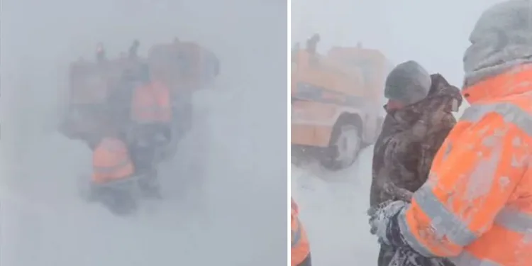 Sahara Geçidi’nde Kara Yolları ekibinin üzerine çığ düştü