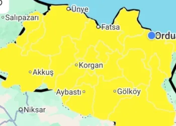 Ordu için sarı kodlu fırtına uyarısı