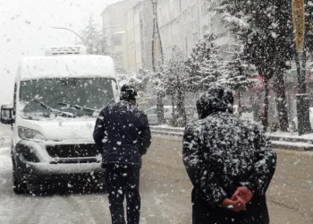 Ahlat’ta kar yağışı