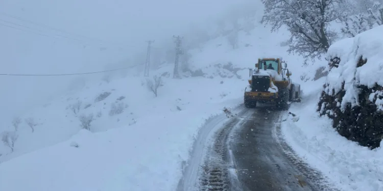 Batman’da 115 yerleşim yerinin yolu kardan kapandı