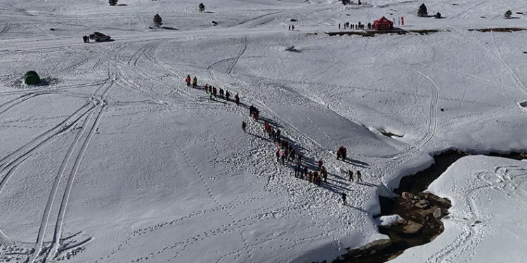 Uludağ’da nefes kesen çığ tatbikatı